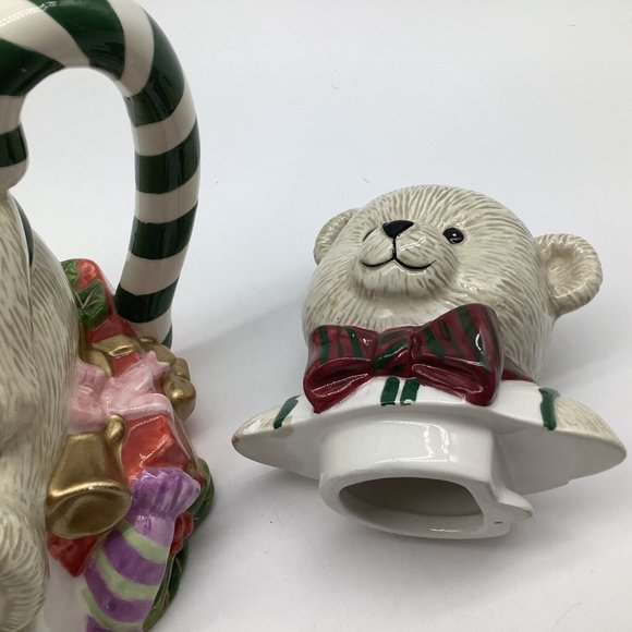 Spode Teddy Bear Christmas Tree Teapot with Lid - Picture 13 of 16